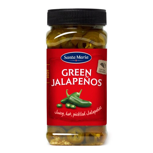 Santa Maria Sliced Green Jalapenos 500g